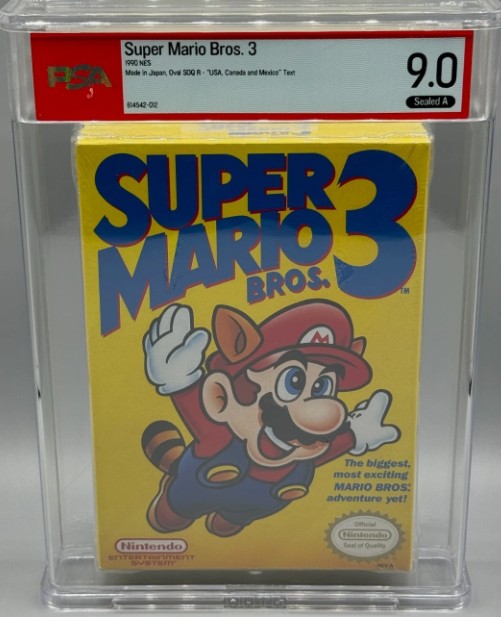 Super Mario Bros 3 Nintendo NES Right Bros Oval SOQ Sealed New PSA 9.0 A Graded